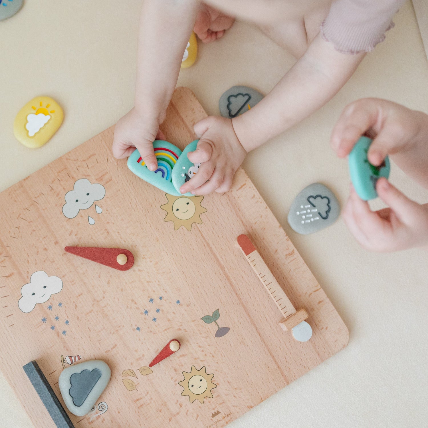 Yellow Door Sensory Play Weather Stones (Set of 10)