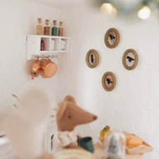 Holiday Mouse/Rabbit Dollhouse Portraits (Set of 4)