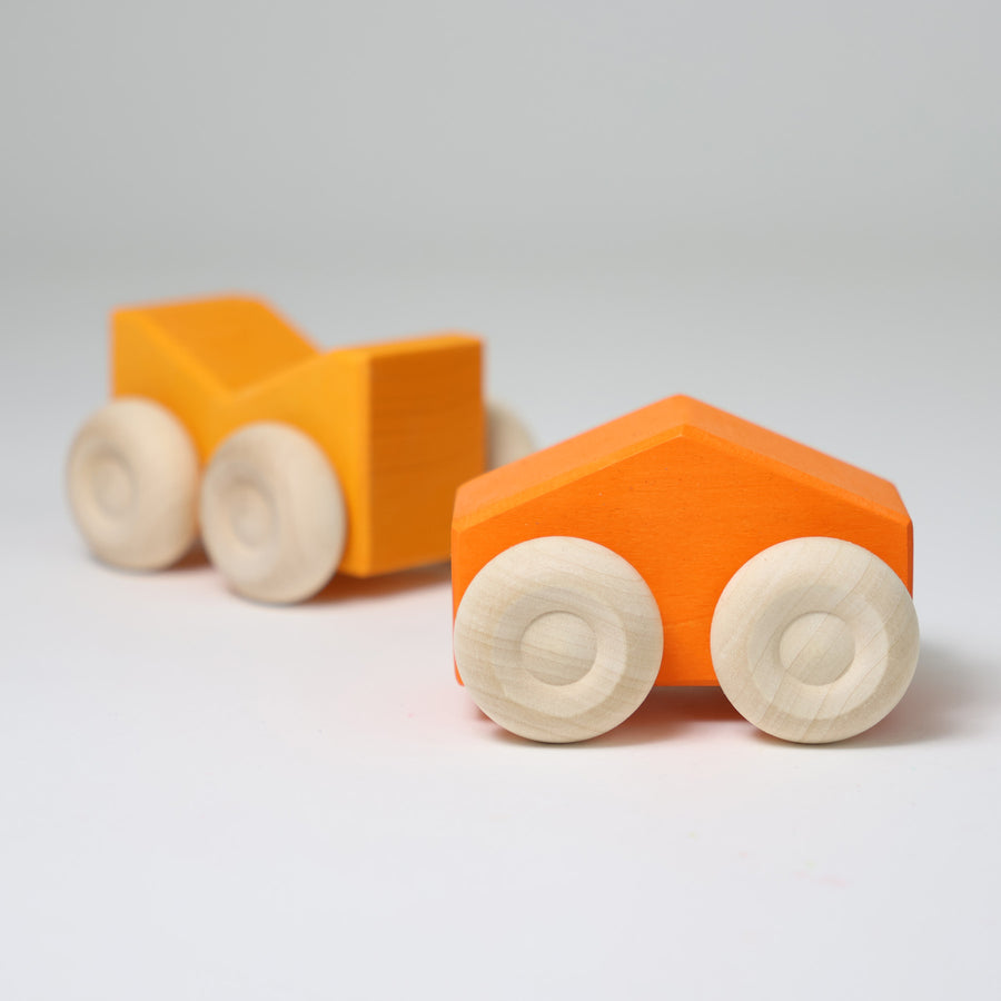 Grimm's Stacking Cars ORANGE (2 pcs)