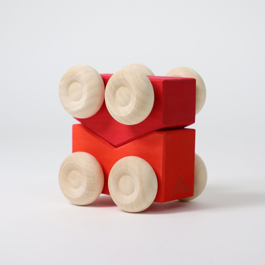 Grimm's Stacking Cars RED (2 pcs)