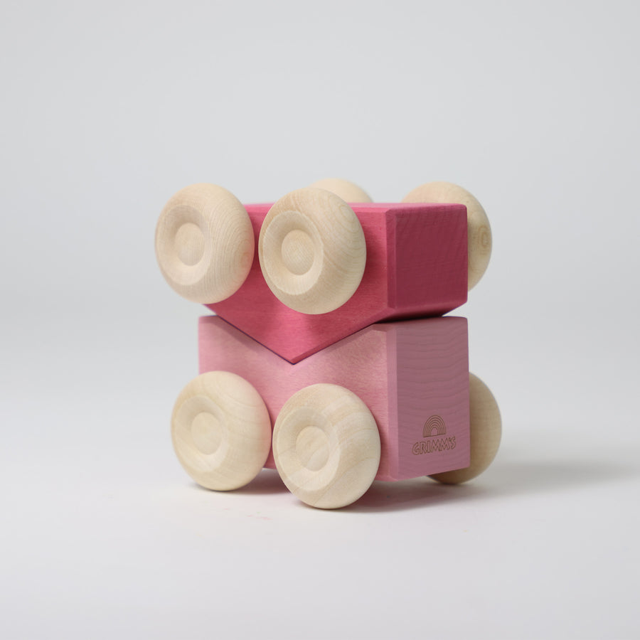 Grimm's Stacking Cars PINK (2 pcs)