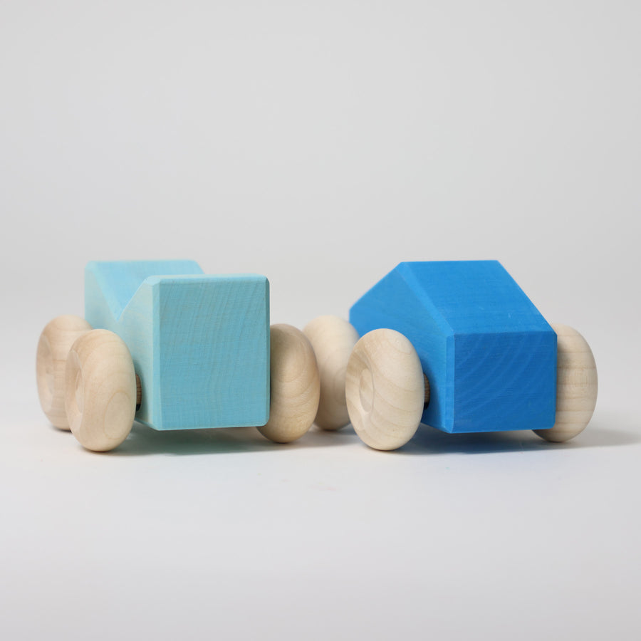 Grimm's Stacking Cars BLUE (2 pcs)