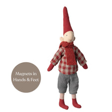 Maileg Pixy Boy - Red Checkered Shirt (Size 1)