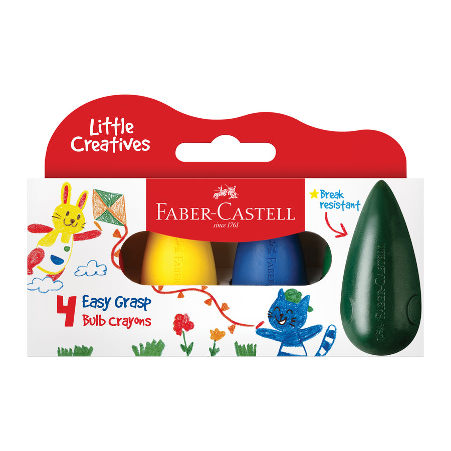 Little Creatives Easy Grasp Washable Bulb Crayons (Set of 4)