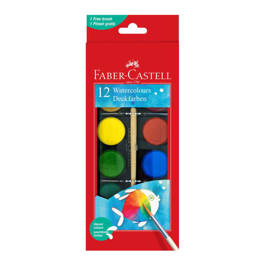 Watercolour Paint Set - 12 Highly Pigmented Colours