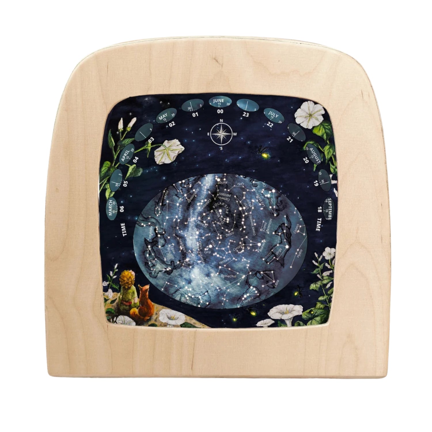 Toverlux Silhouette | Star Map Northern Hemisphere Sonne Mond und Erde