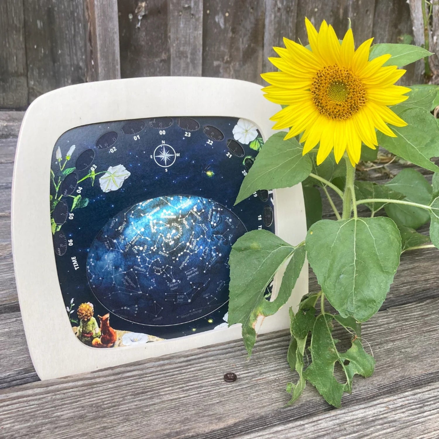 Toverlux Silhouette | Star Map Northern Hemisphere Sonne Mond und Erde