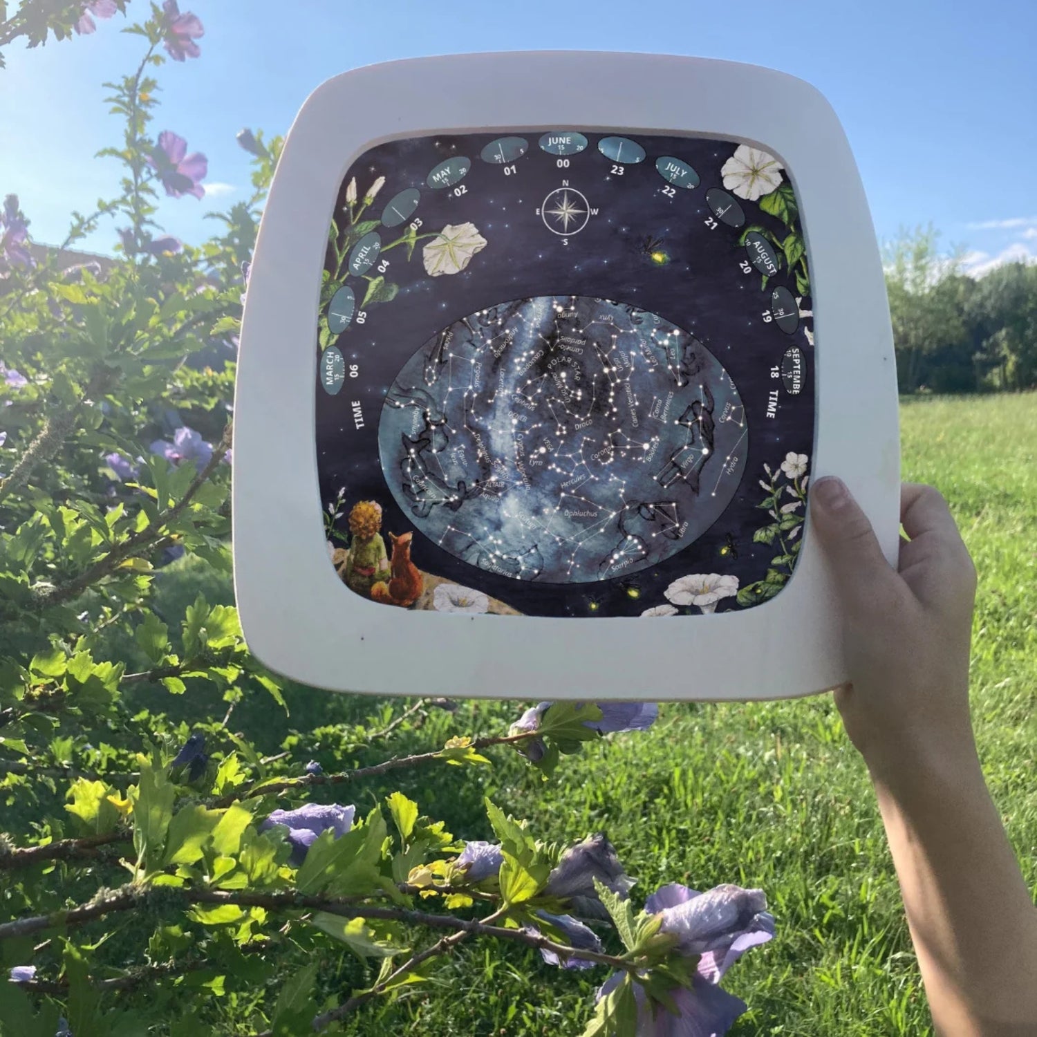 Toverlux Silhouette | Star Map Northern Hemisphere Sonne Mond und Erde