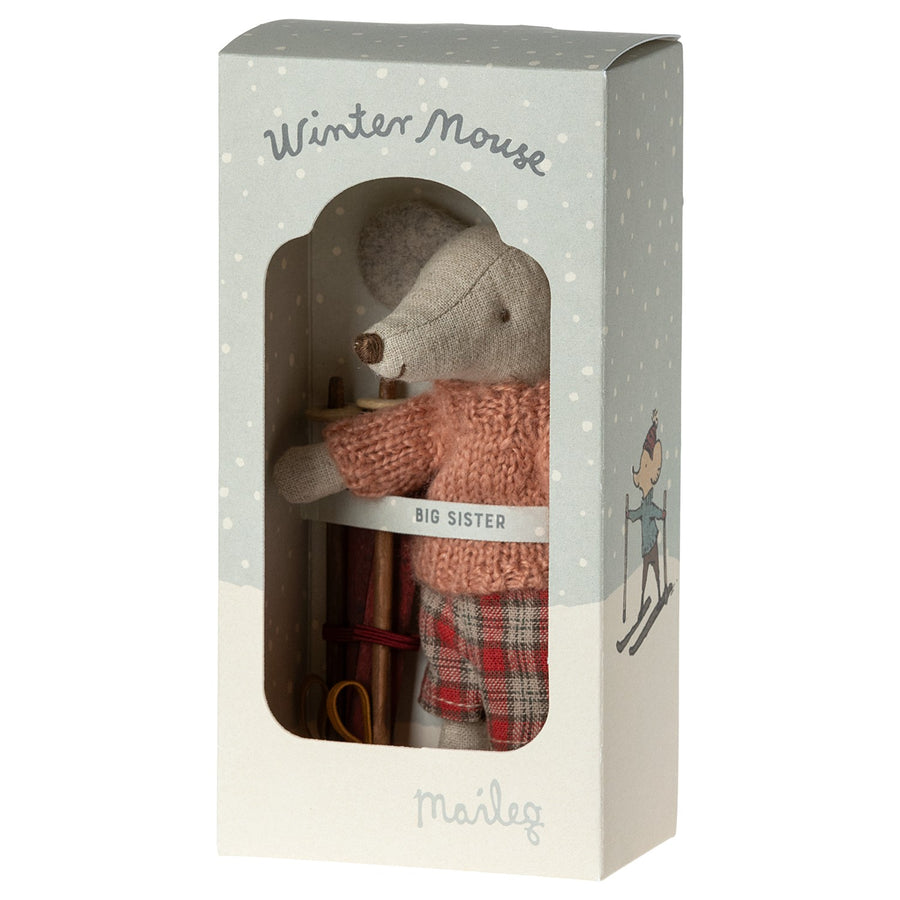 Maileg 2023 Winter Mouse with Ski Set (Big Sister)