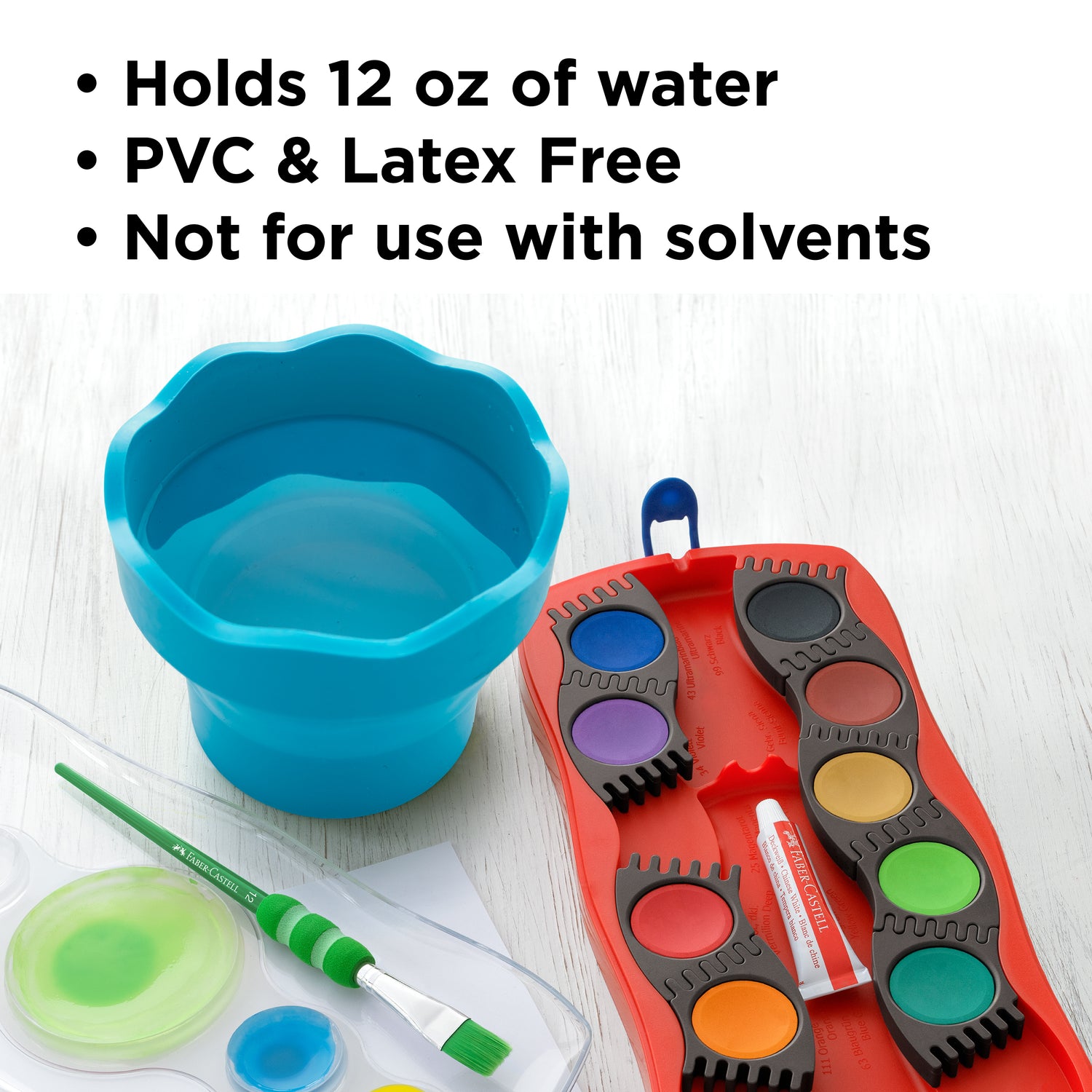 Clic & Go Collapsable Water Cup For Painting (Turquoise)