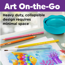 Clic & Go Collapsable Water Cup For Painting (Turquoise)