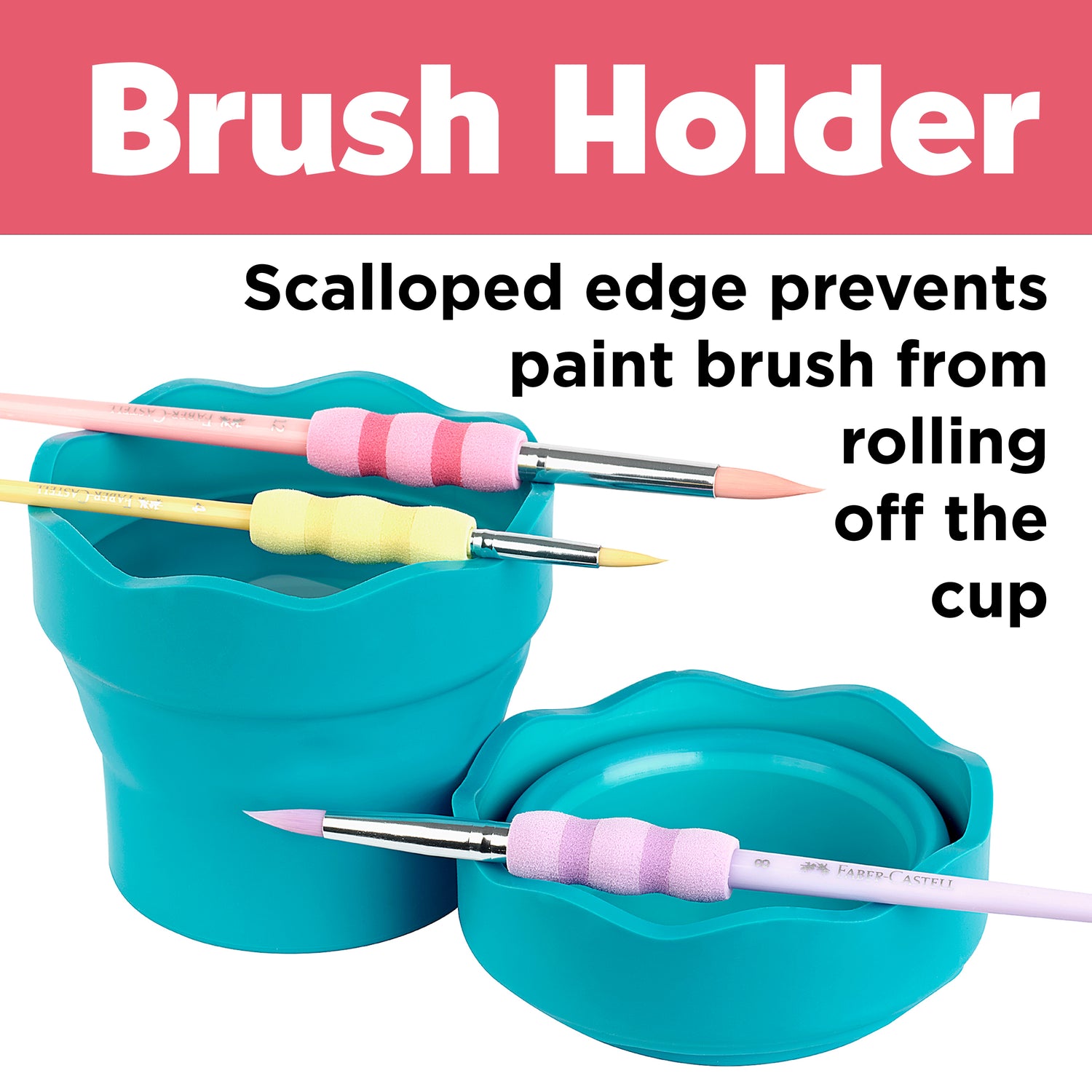 Clic & Go Collapsable Water Cup For Painting (Turquoise)