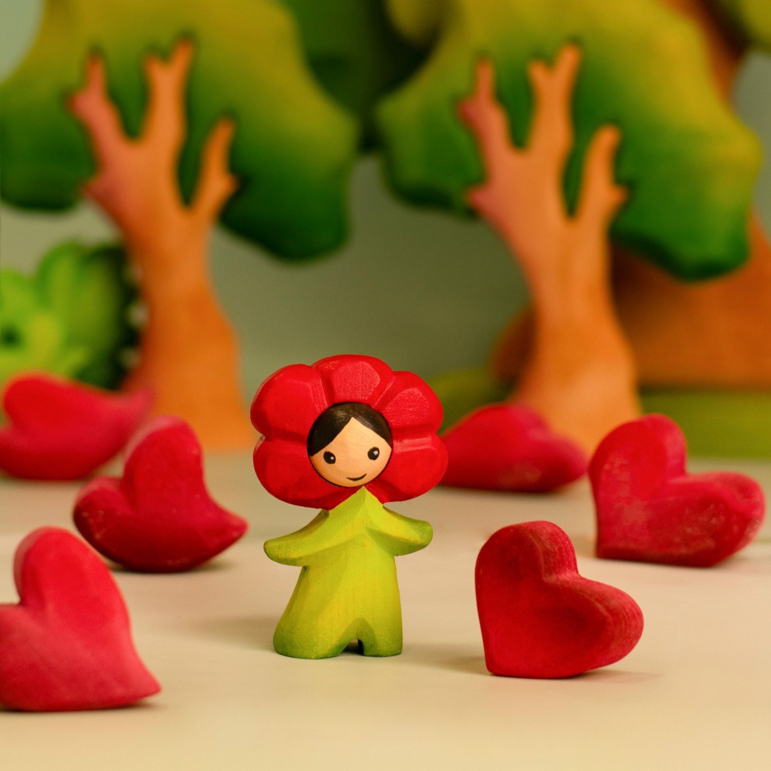 Bumbu Wooden Flower Child (Poppy)