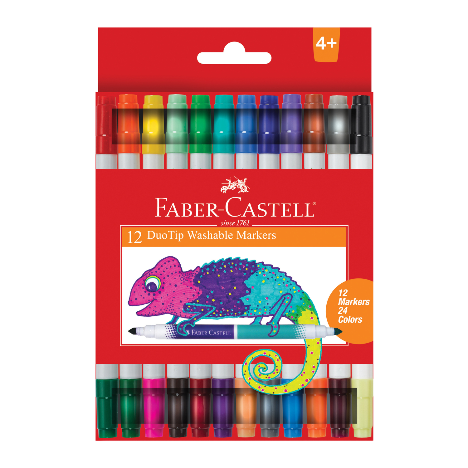 12 Duotip Washable Markers For Kids (24 Colours)