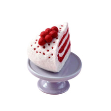 Felt Red Velvet Cake Slice | Play Food