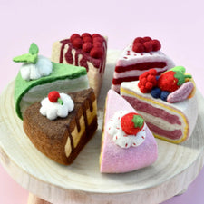 Felt Red Velvet Cake Slice | Play Food