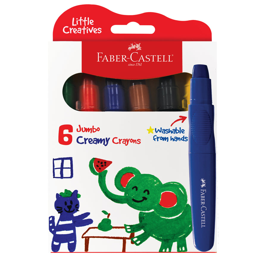 Little Creatives Jumbo Washable Creamy Crayons (Set of 6)