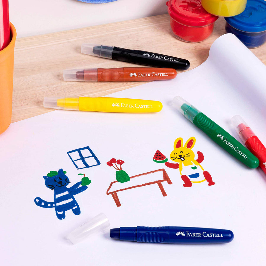 Little Creatives Jumbo Washable Creamy Crayons (Set of 6)
