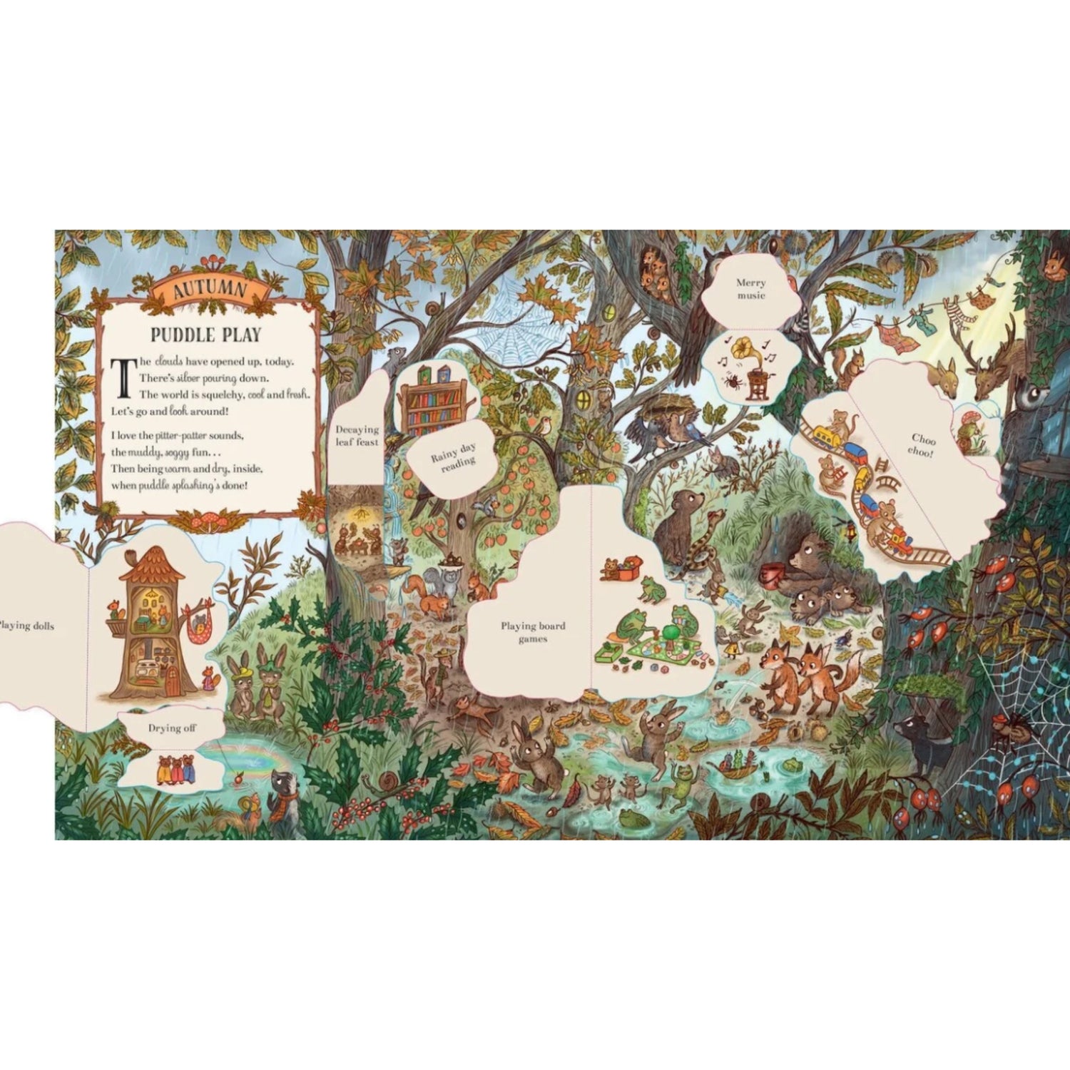 Here We Go Round the Woodland Year: Over 60 Flaps | Hardcover