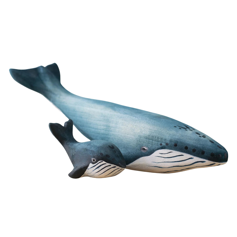 Bumbu Wooden Toy Blue Whale Family Set