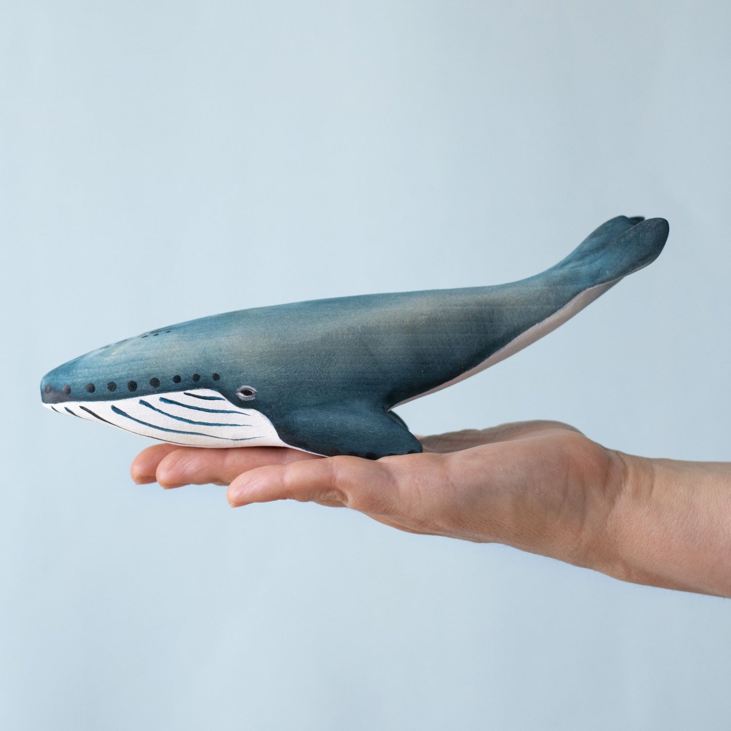 Bumbu Wooden Toy Blue Whale Family Set