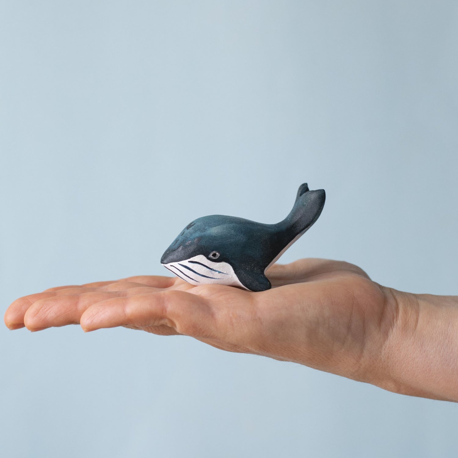 Bumbu Wooden Toy Blue Whale Family Set