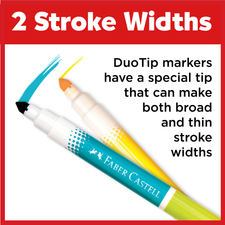 12 Duotip Washable Markers For Kids (24 Colours)