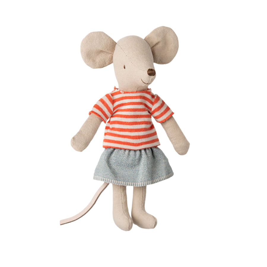 Maileg Red Knitted Sweater and Skirt (Big Sister Mouse)