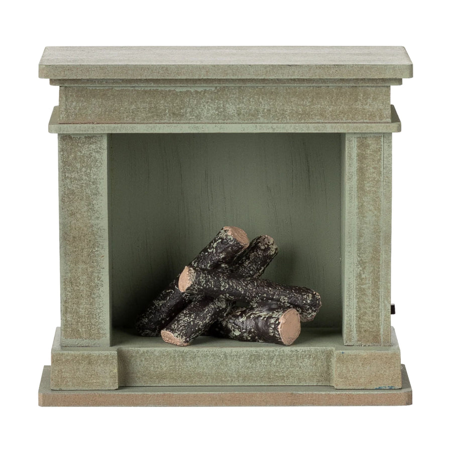 Maileg Fireplace - Dusty Green (Miniature)