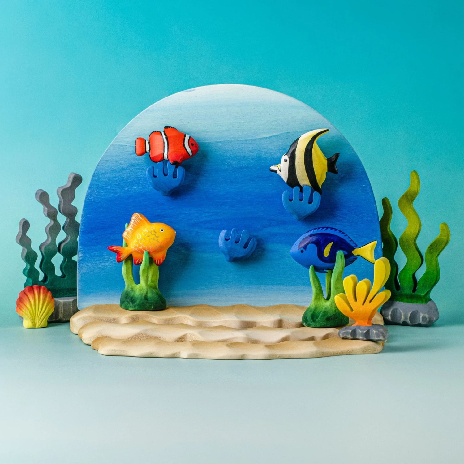 Bumbu Wooden Tropical Fishes Set