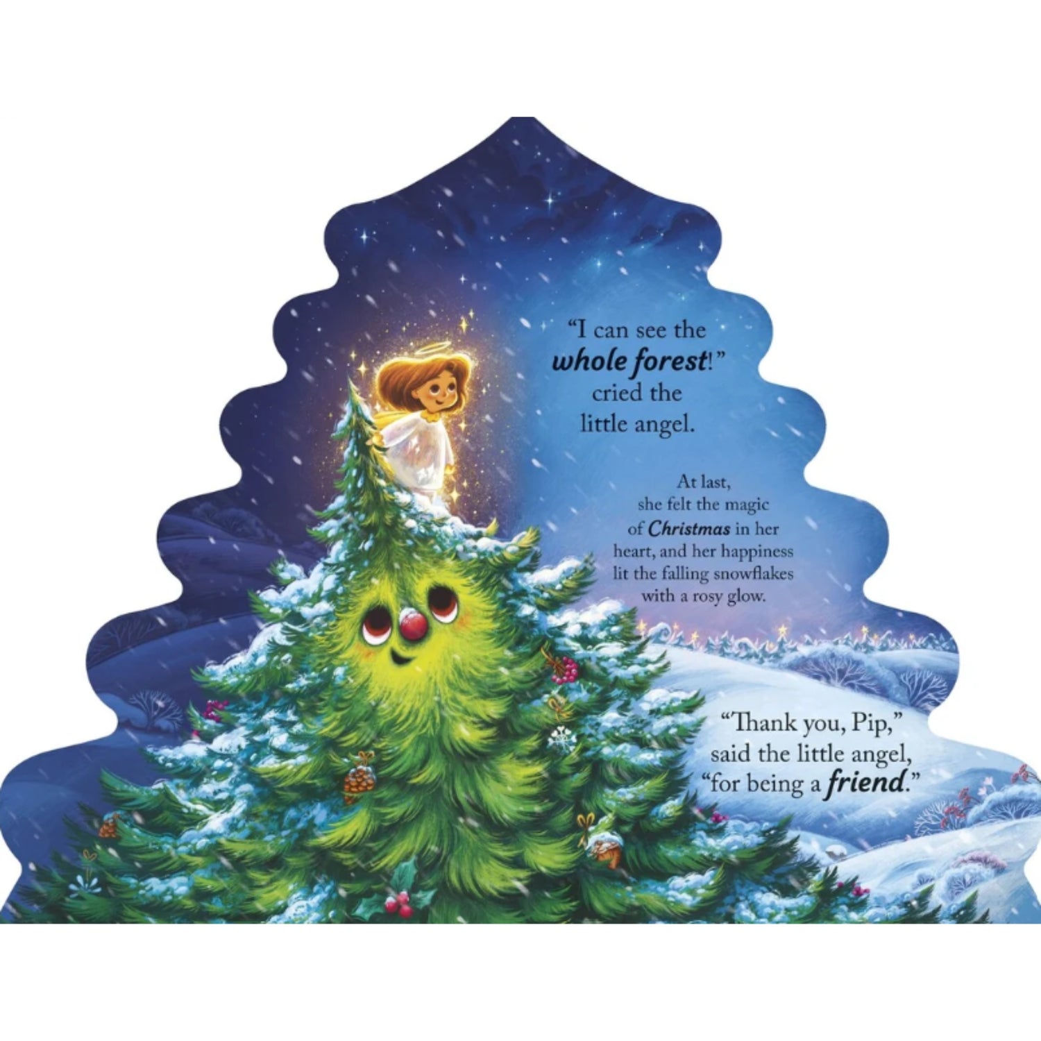 The Magic of Christmas: A Foldout Christmas Storybook - Ribbon Closure Creates a 3-D Tree! | Board