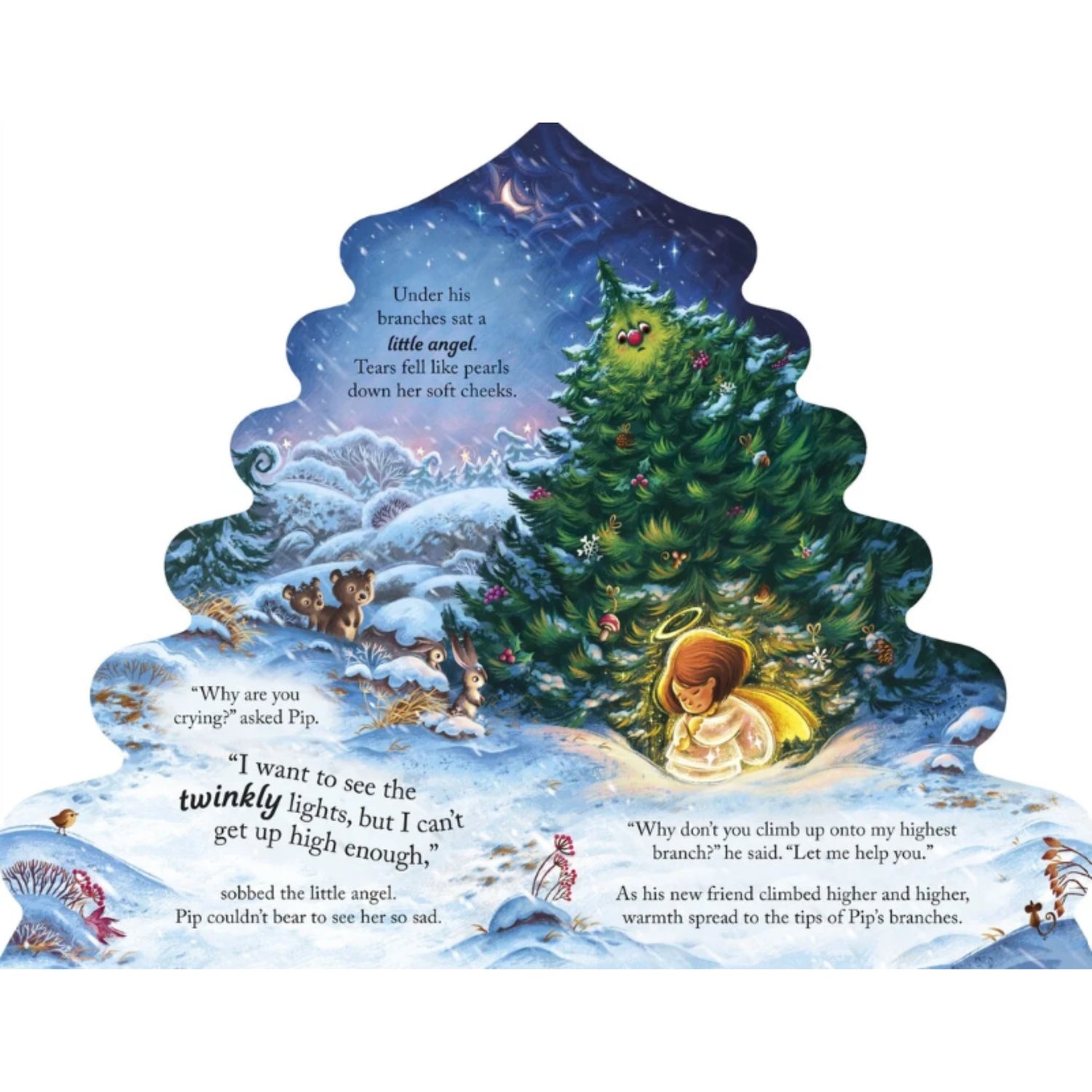 The Magic of Christmas: A Foldout Christmas Storybook - Ribbon Closure Creates a 3-D Tree! | Board