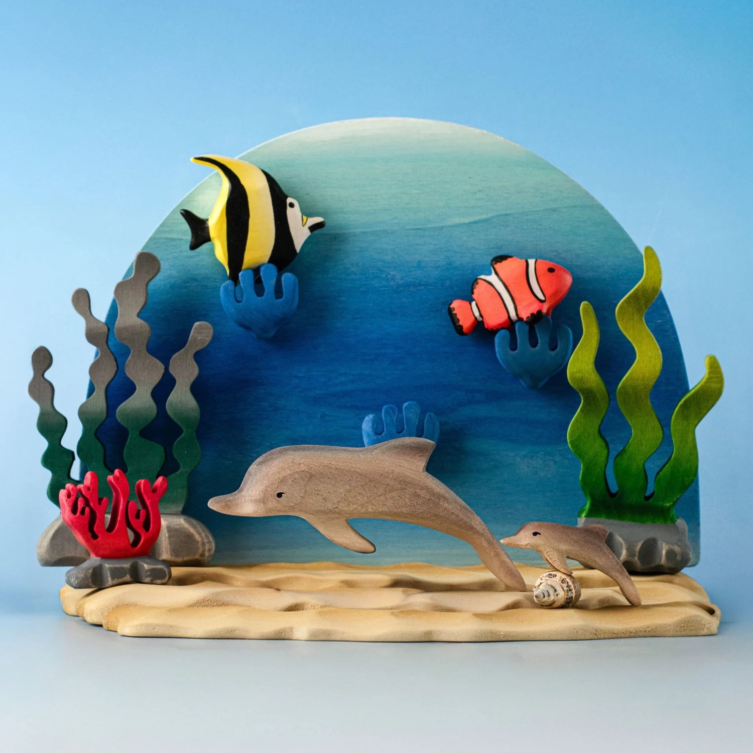 Bumbu Wooden Tropical Fishes Set