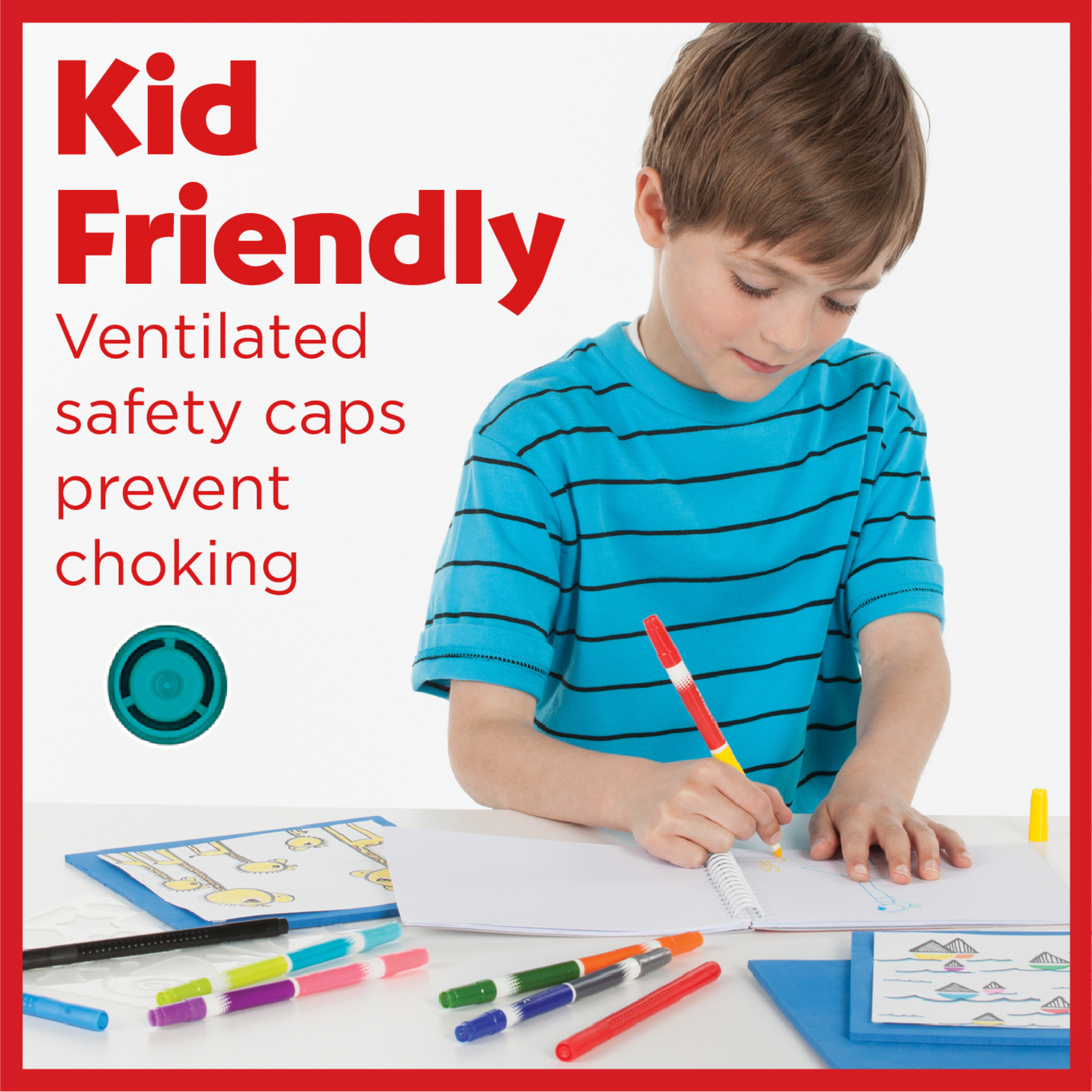12 Duotip Washable Markers For Kids (24 Colours)