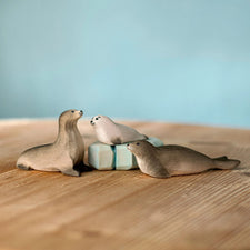 Bumbu Wooden Toy Harp Seal Family and Iceberg Set