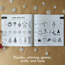 Christmas Activities: A Holiday Activity Book for Kids: Featuring Coloring, Mazes, Dot-to-Dot Puzzles, How to Draw Lessons, Crafts, and More