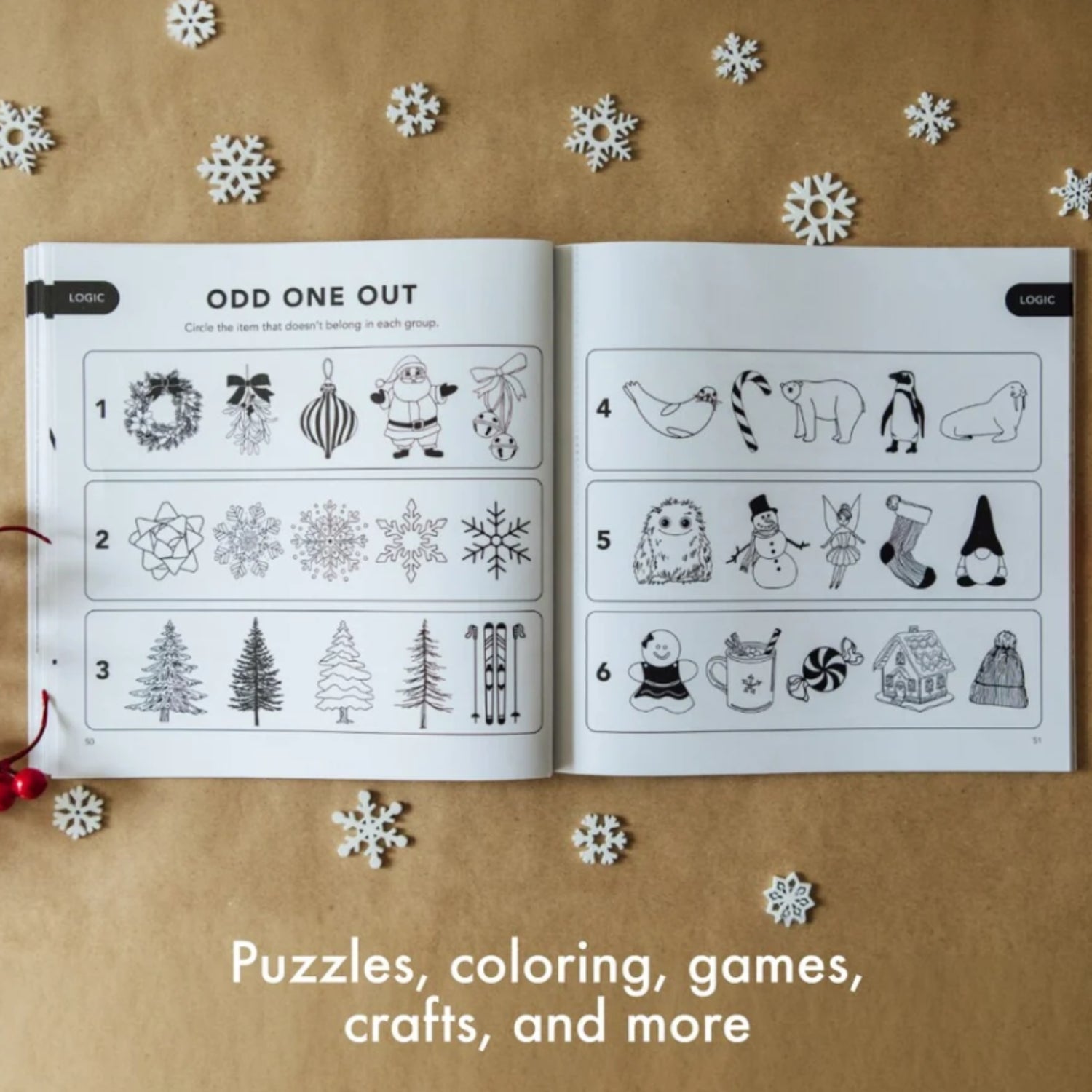 Christmas Activities: A Holiday Activity Book for Kids: Featuring Coloring, Mazes, Dot-to-Dot Puzzles, How to Draw Lessons, Crafts, and More