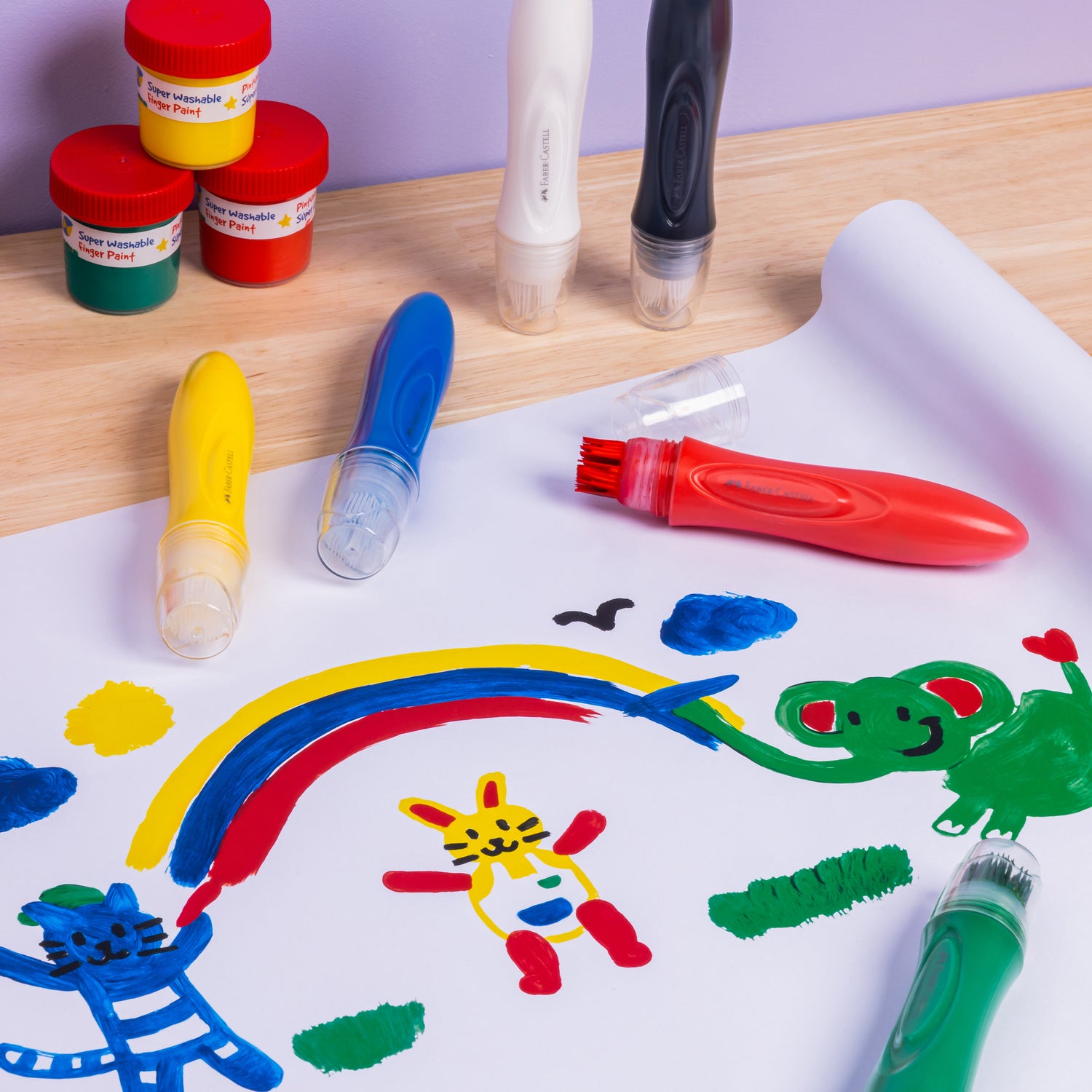 Little Creatives Jumbo Washable Squeezing Paintbrush (Set of 6)