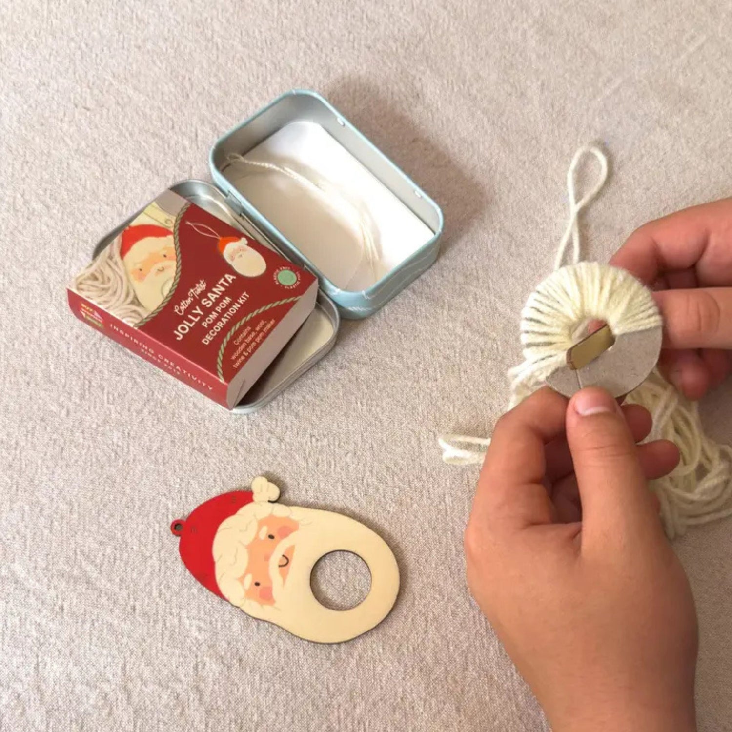 Make Your Own Pom Pom Santa Decoration Kit