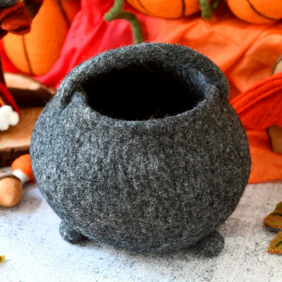 Black Felt Witch's Cauldron Bag | Halloween