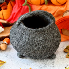Black Felt Witch's Cauldron Bag | Halloween
