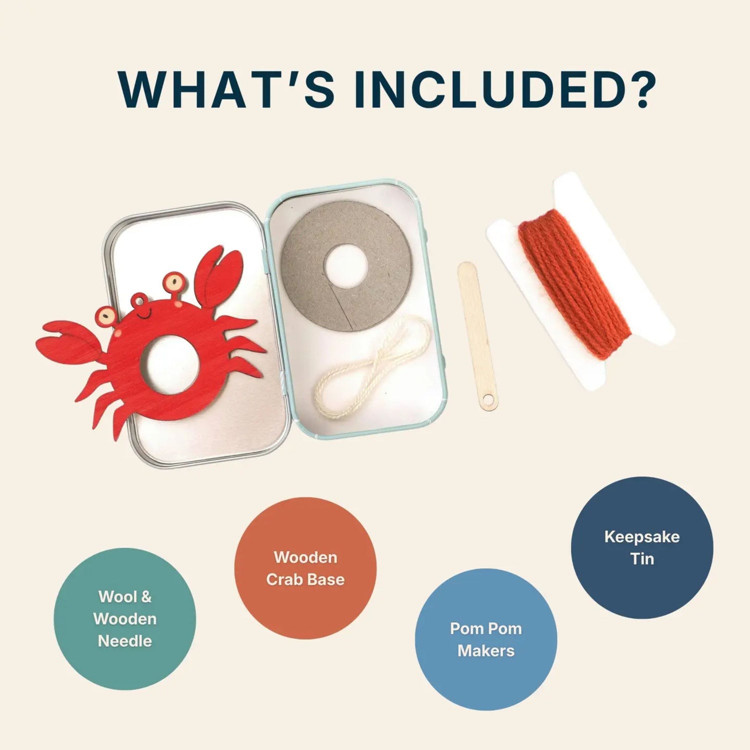 Make Your Own Pom Pom Crab Decoration Kit