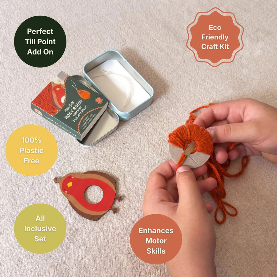Make Your Own Pom Pom Robin Decoration Kit