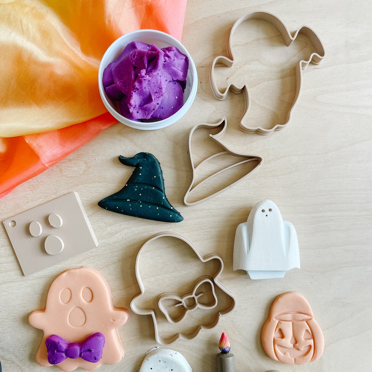 Halloween Ghost Eco Stamp and Cutter Playdough Set