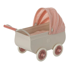 Maileg Pram - Coral (Baby Mouse)