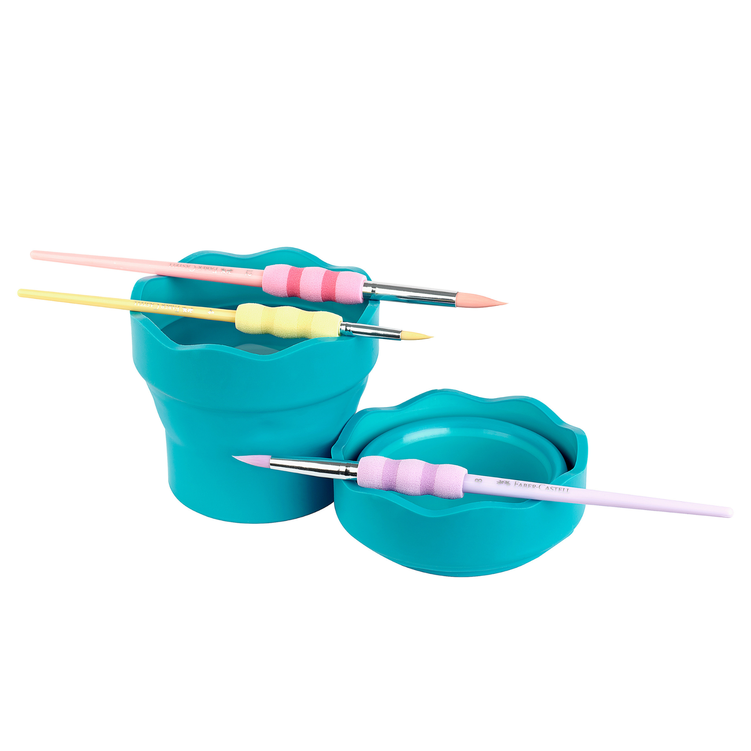 Clic & Go Collapsable Water Cup For Painting (Turquoise)