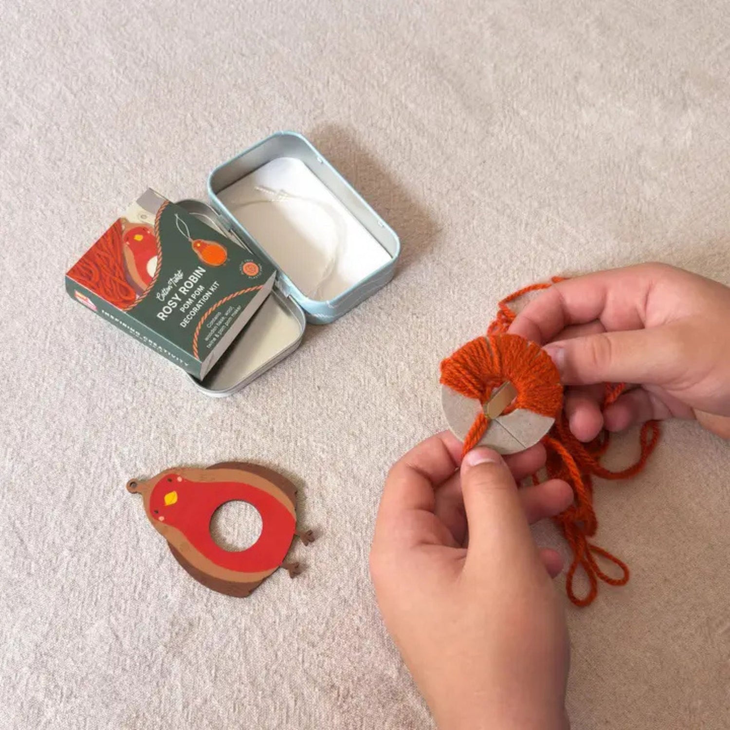 Make Your Own Pom Pom Robin Decoration Kit