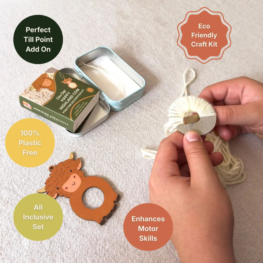 Make Your Own Pom Pom Highland Cow