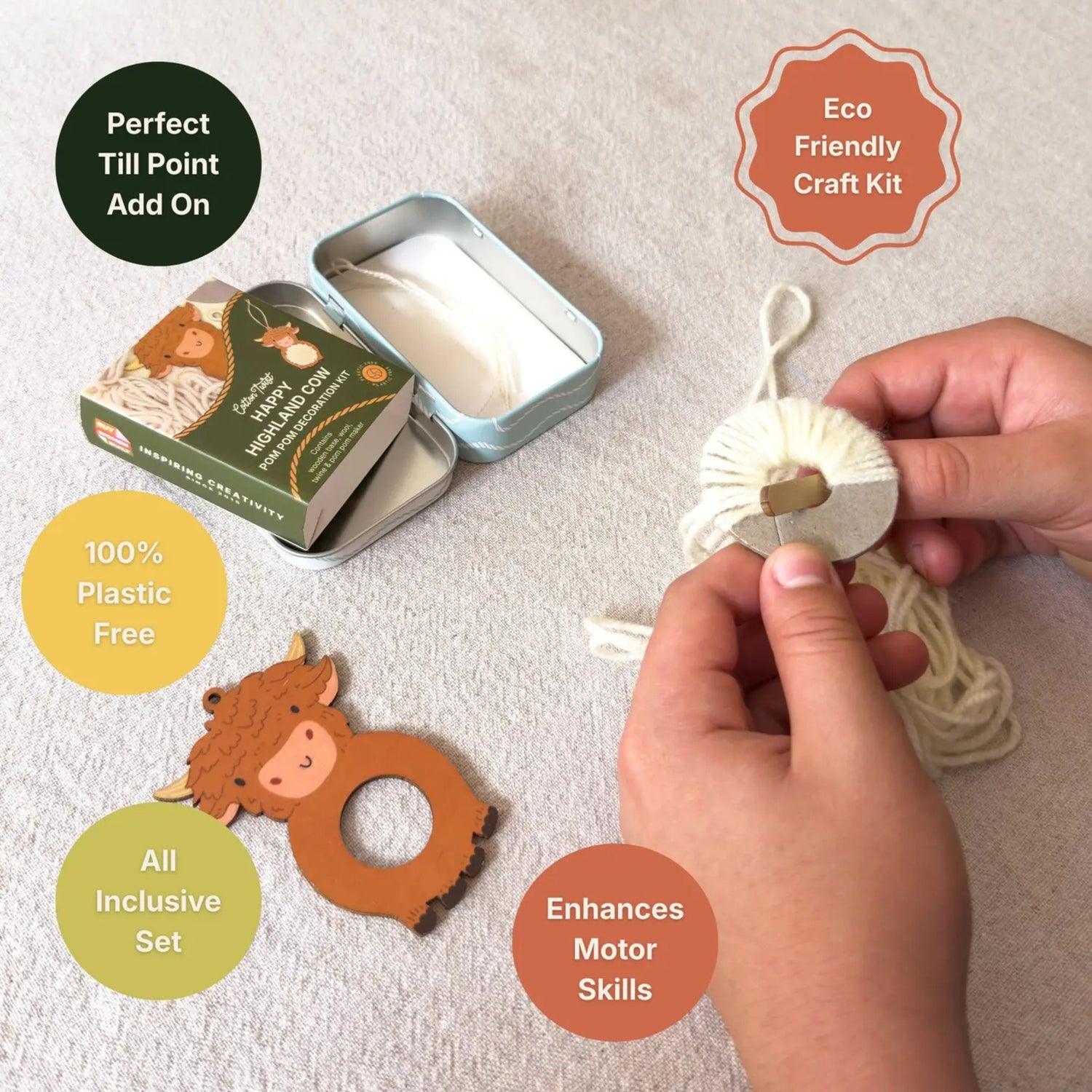 Make Your Own Pom Pom Highland Cow