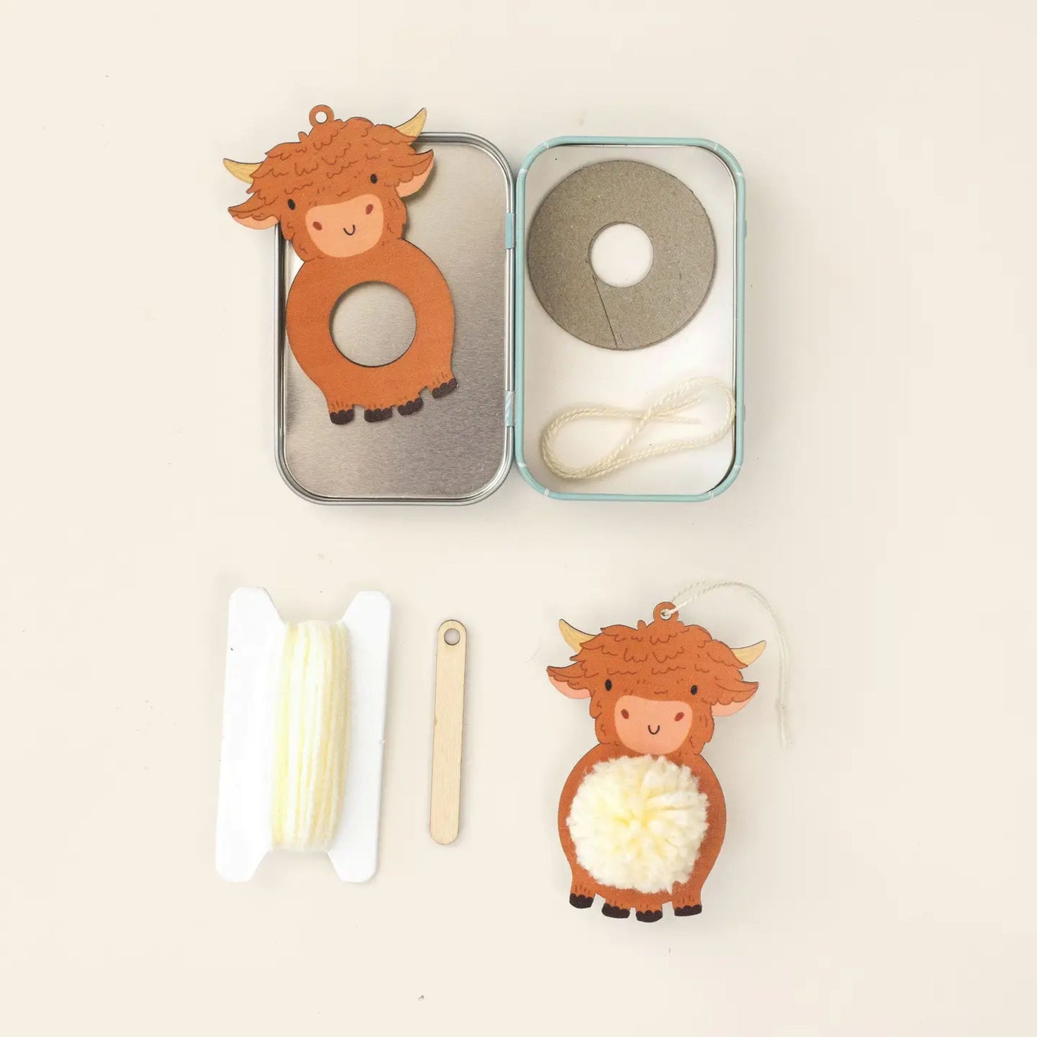 Make Your Own Pom Pom Highland Cow
